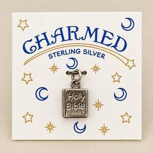 Sterling Silver 925 Holy Bible charm